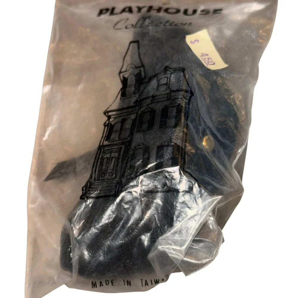Vintage Playhouse Collection Doll Accessory Black Faux Leather Fanny Pack Bag